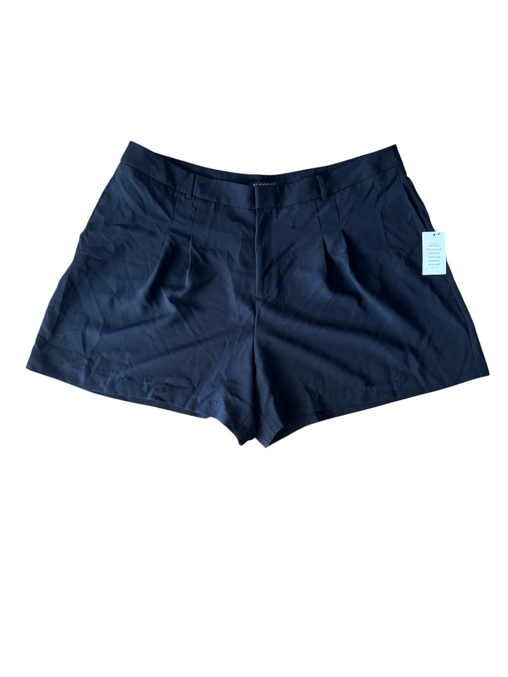 NWT Eloquii 22 Black Pleated Shorts Work Career Professional Summer Casual